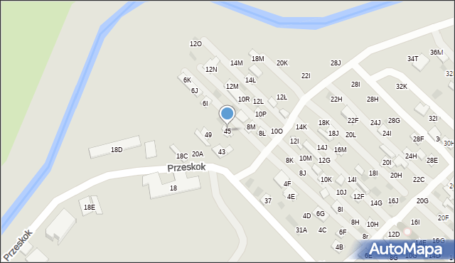 Lublin, Przeskok, 45, mapa Lublina
