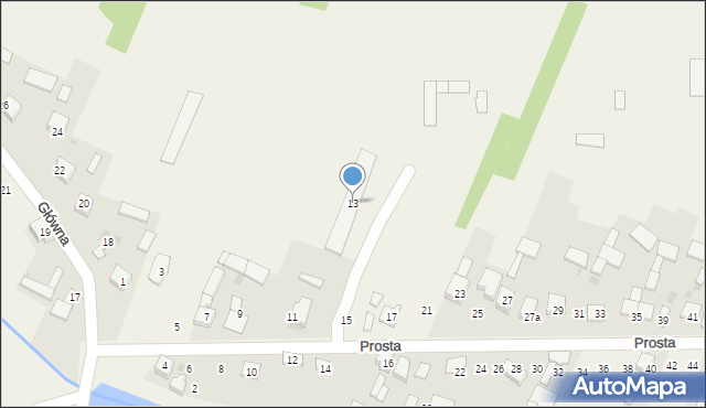 Lubojenka, Prosta, 13, mapa Lubojenka