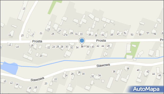 Lubojenka, Prosta, 36, mapa Lubojenka