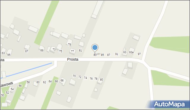 Lubojenka, Prosta, 83, mapa Lubojenka