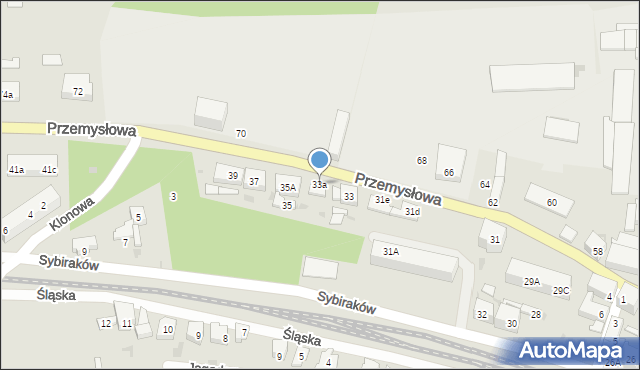 Lubsko, Przemysłowa, 33a, mapa Lubsko