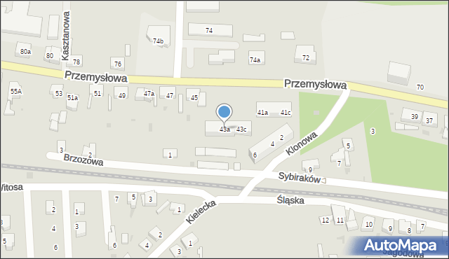 Lubsko, Przemysłowa, 43a, mapa Lubsko