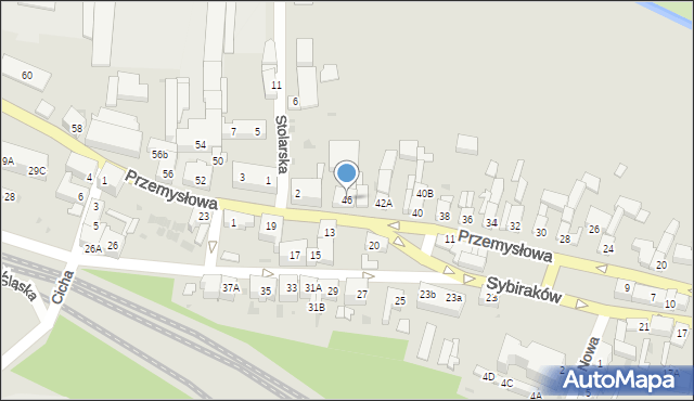 Lubsko, Przemysłowa, 46, mapa Lubsko