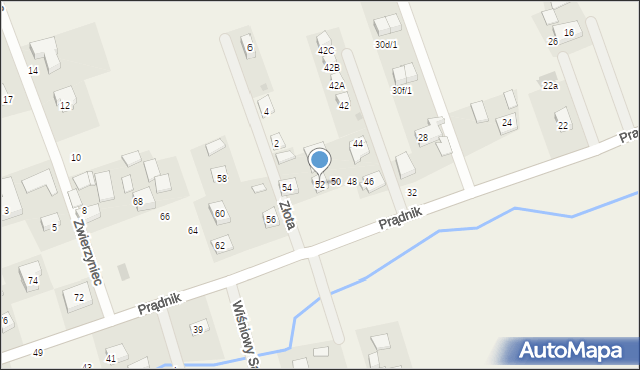 Łuczyce, Prądnik, 52, mapa Łuczyce