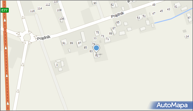 Łuczyce, Prądnik, 81, mapa Łuczyce