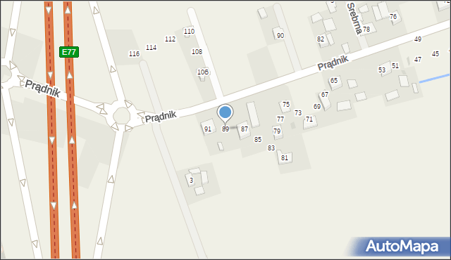 Łuczyce, Prądnik, 89, mapa Łuczyce