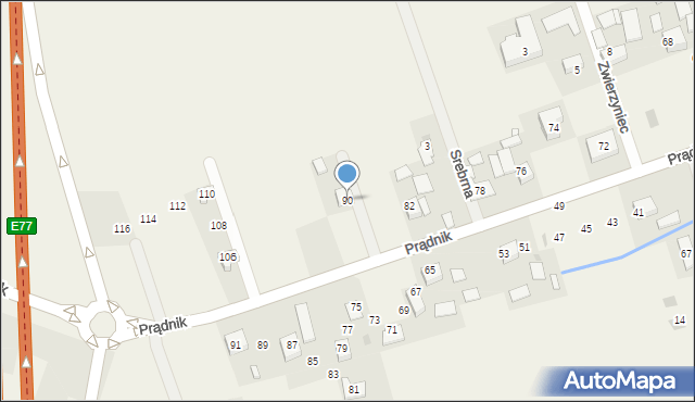 Łuczyce, Prądnik, 90, mapa Łuczyce