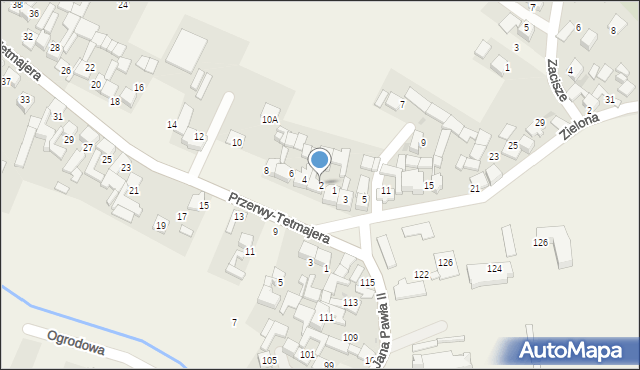 Ludźmierz, Przerwy-Tetmajera Kazimierza, 2, mapa Ludźmierz