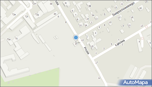 Łuków, Prusa Bolesława, 10, mapa Łuków