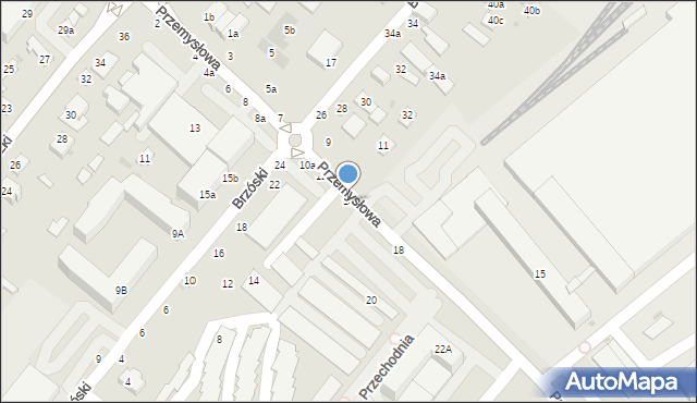 Łuków, Przemysłowa, 14, mapa Łuków