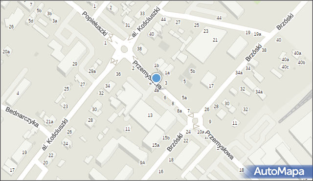 Łuków, Przemysłowa, 4a, mapa Łuków