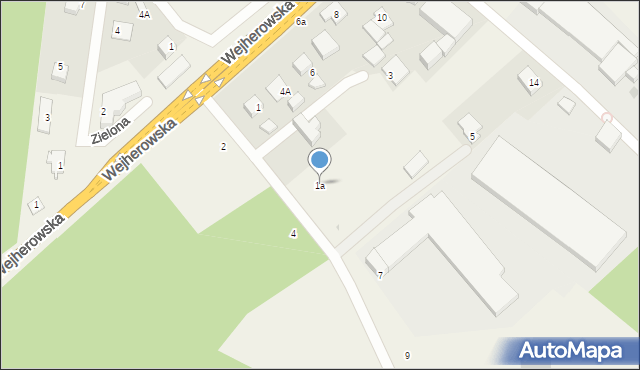 Luzino, Przemysłowa, 1a, mapa Luzino