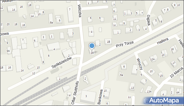 Luzino, Przy Torze, 1A, mapa Luzino