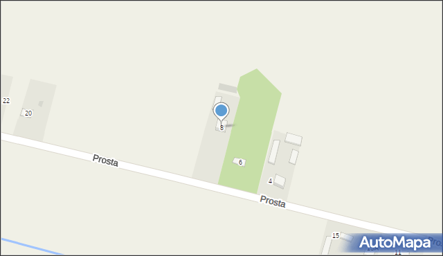 Łysiny, Prosta, 8, mapa Łysiny