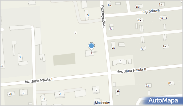 Machnów Nowy, Przemysłowa, 1, mapa Machnów Nowy