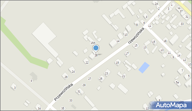 Maciejowice, Przewozińska, 18, mapa Maciejowice