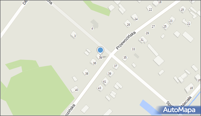 Maciejowice, Przewozińska, 34, mapa Maciejowice