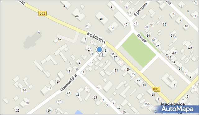 Maciejowice, Przewozińska, 5, mapa Maciejowice