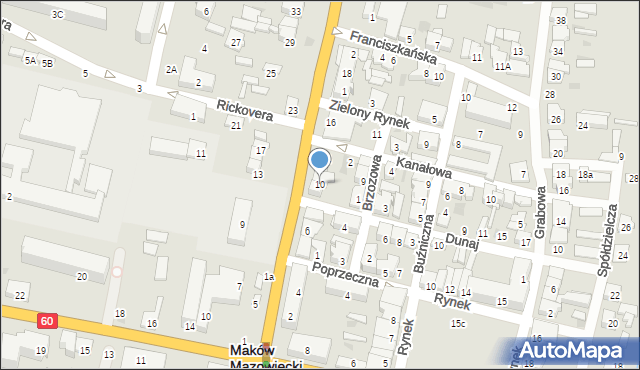 Maków Mazowiecki, Przasnyska, 10, mapa Maków Mazowiecki