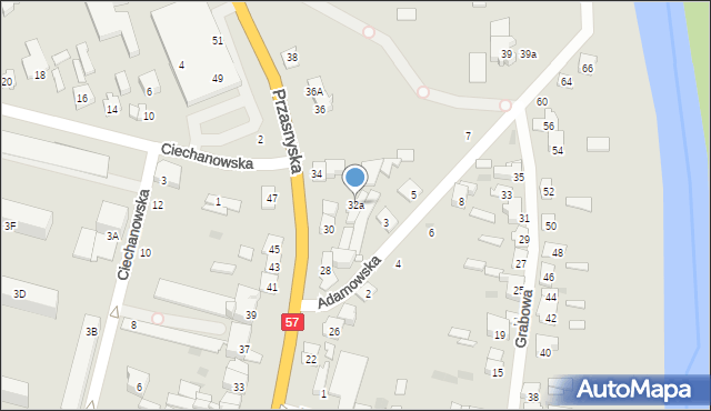 Maków Mazowiecki, Przasnyska, 32a, mapa Maków Mazowiecki