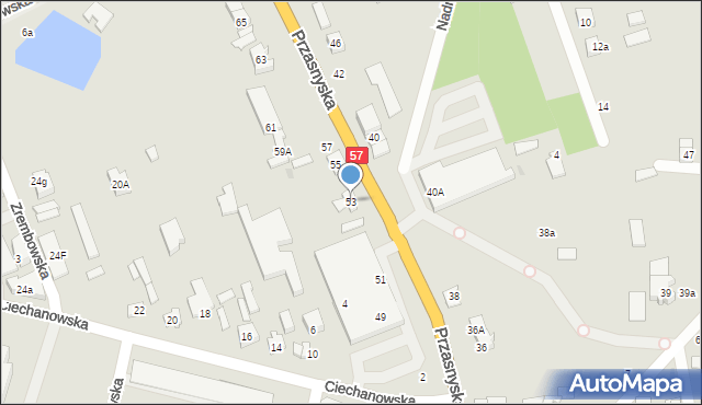 Maków Mazowiecki, Przasnyska, 53, mapa Maków Mazowiecki