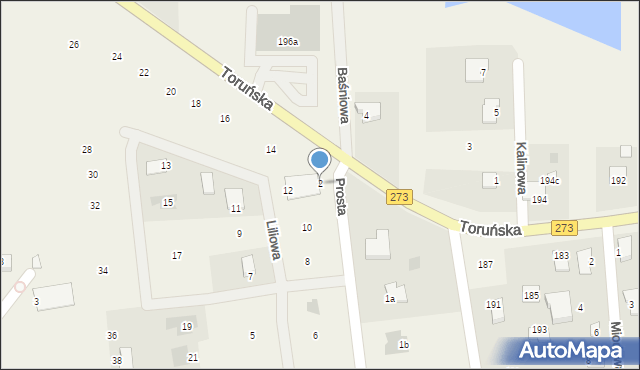 Mała Nieszawka, Prosta, 2, mapa Mała Nieszawka