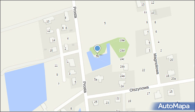 Mała Nieszawka, Prosta, 5b, mapa Mała Nieszawka