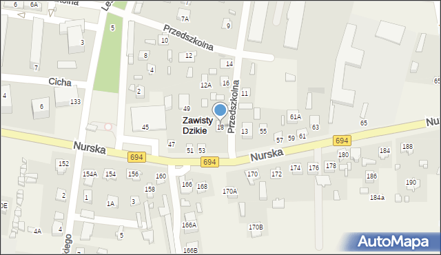 Małkinia Górna, Przedszkolna, 18, mapa Małkinia Górna