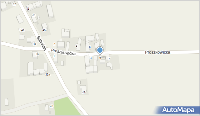 Maniów, Proszkowicka, 5, mapa Maniów