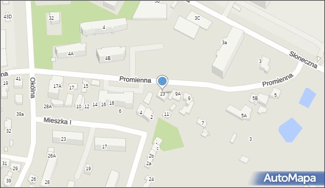 Marki, Promienna, 13, mapa Marki