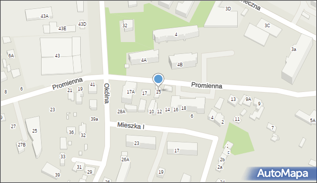 Marki, Promienna, 15, mapa Marki
