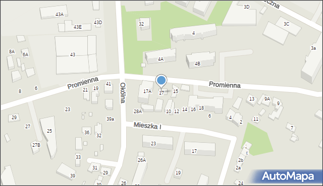 Marki, Promienna, 17, mapa Marki