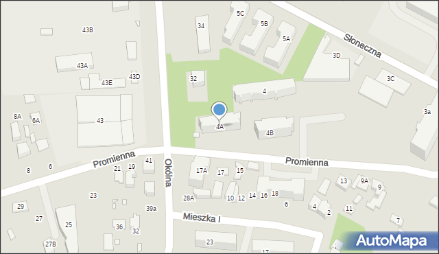 Marki, Promienna, 4A, mapa Marki
