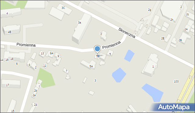 Marki, Promienna, 5B, mapa Marki