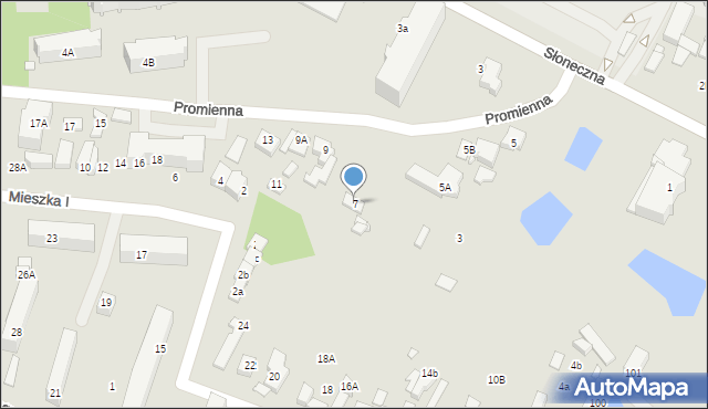 Marki, Promienna, 7, mapa Marki