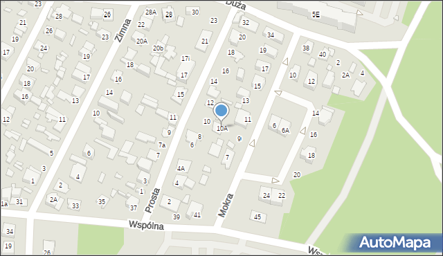 Marki, Prosta, 10A, mapa Marki
