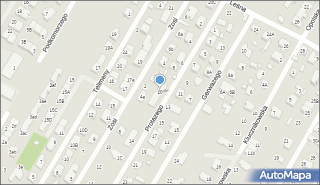 Marki, Protazego, 10, mapa Marki