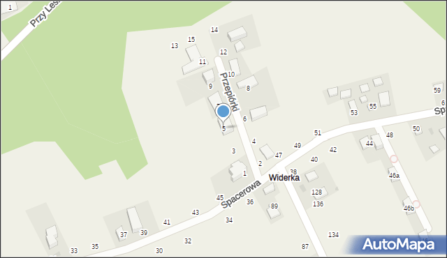 Masłomiąca, Przepiórki, 5, mapa Masłomiąca