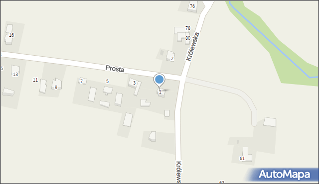 Maszków, Prosta, 1, mapa Maszków