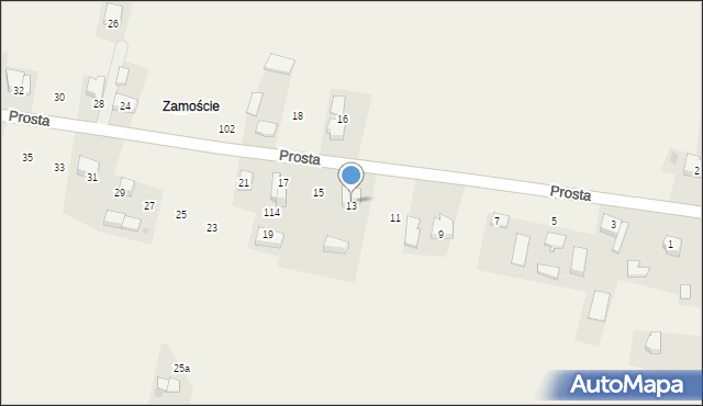 Maszków, Prosta, 13, mapa Maszków