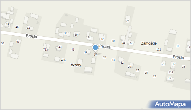 Maszków, Prosta, 37, mapa Maszków