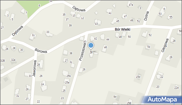 Meszna, Przelotowa, 28, mapa Meszna