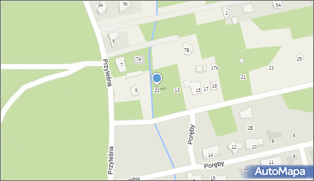 Michałów-Grabina, Przyleśna, 11, mapa Michałów-Grabina