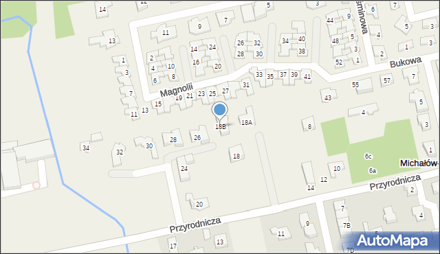 Michałów-Grabina, Przyrodnicza, 18B, mapa Michałów-Grabina