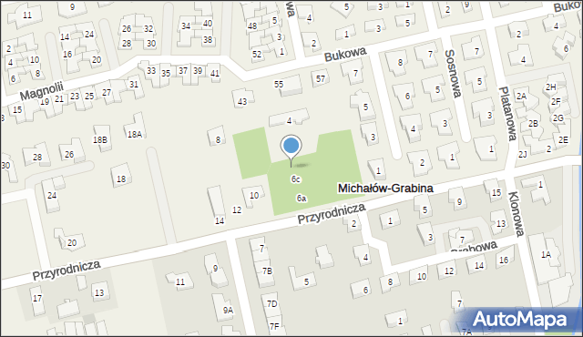 Michałów-Grabina, Przyrodnicza, 6d, mapa Michałów-Grabina