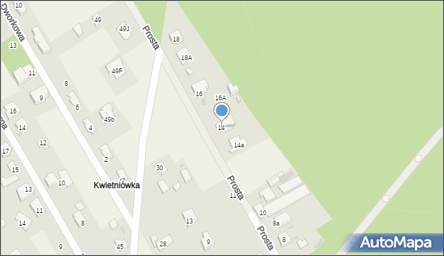 Michałów-Reginów, Prosta, 14, mapa Michałów-Reginów