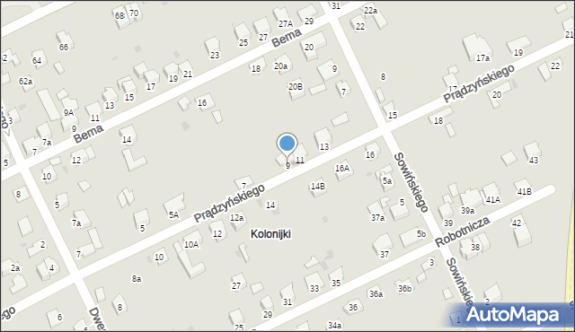 Miechów, Prądzyńskiego Ignacego, gen., 9, mapa Miechów