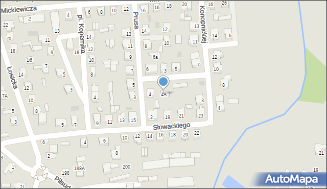 Międzyrzec Podlaski, Prusa Bolesława, 4A, mapa Międzyrzec Podlaski
