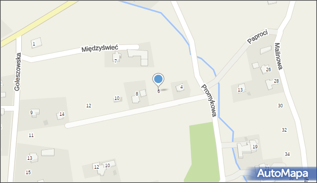 Międzyświeć, Promykowa, 6, mapa Międzyświeć