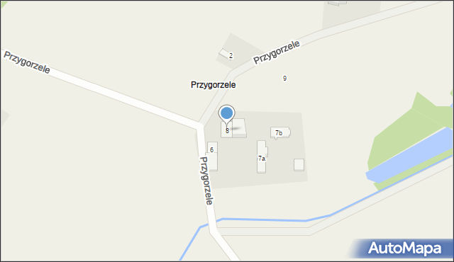 Miejsce, Przygorzele, 8, mapa Miejsce